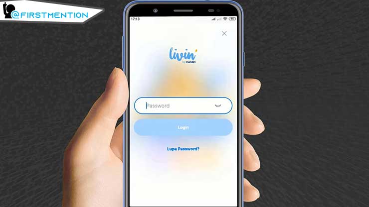 login akun livin Mandiri dengan memasukkan Password