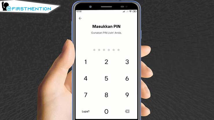 masukkan password livin Mandiri sebanyak 6 digit.