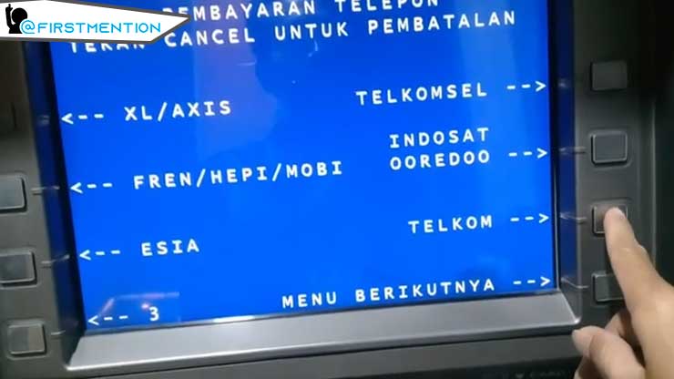 tekan menu TELKOM berada di bagian bawah kanan layar