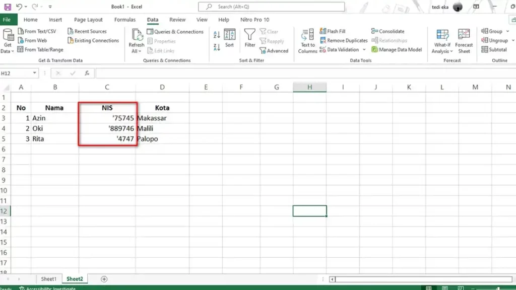 Cara Menghilangkan Tanda Petik di Excel