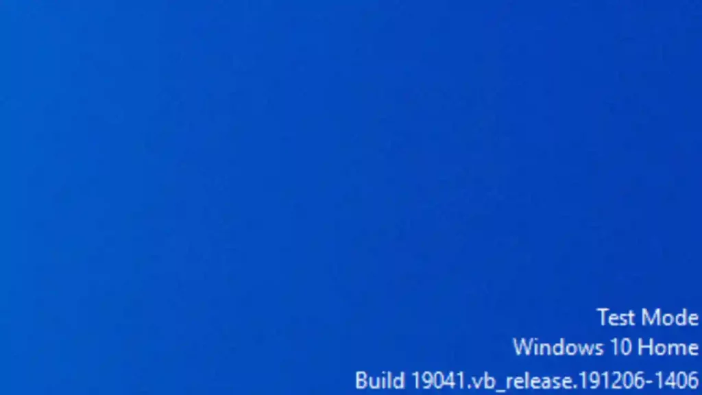 Test Mode Windows 10